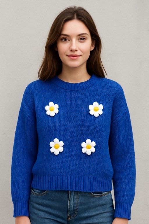 بلوز بافت پینترستی گل