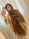 شال موهر مارک قهوه ای