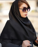 مقنعه نخی بروجرد مشکی متوسط(۹۰)
